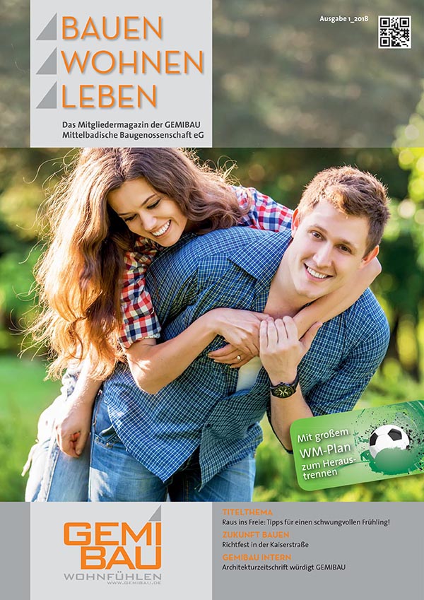 Bauen Wohnen Leben 1.2018 Mitgliedermagazin Gemibau