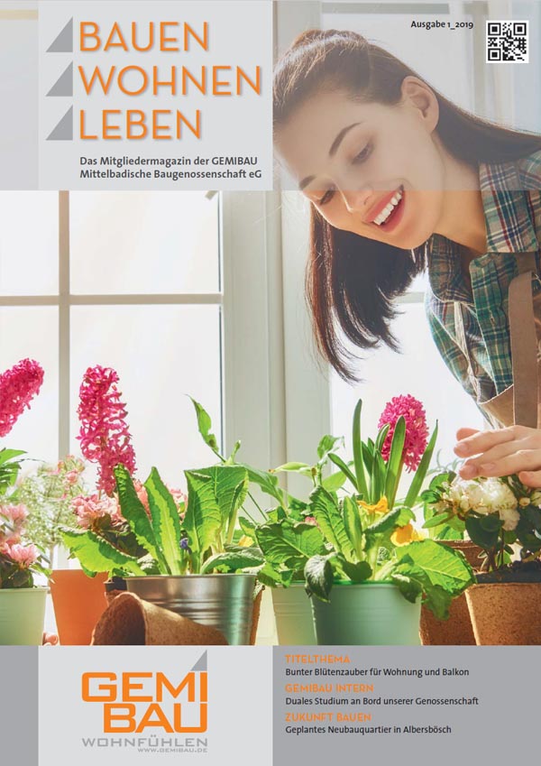 Bauen Wohnen Leben 1.2019 Mitgliedermagazin Gemibau