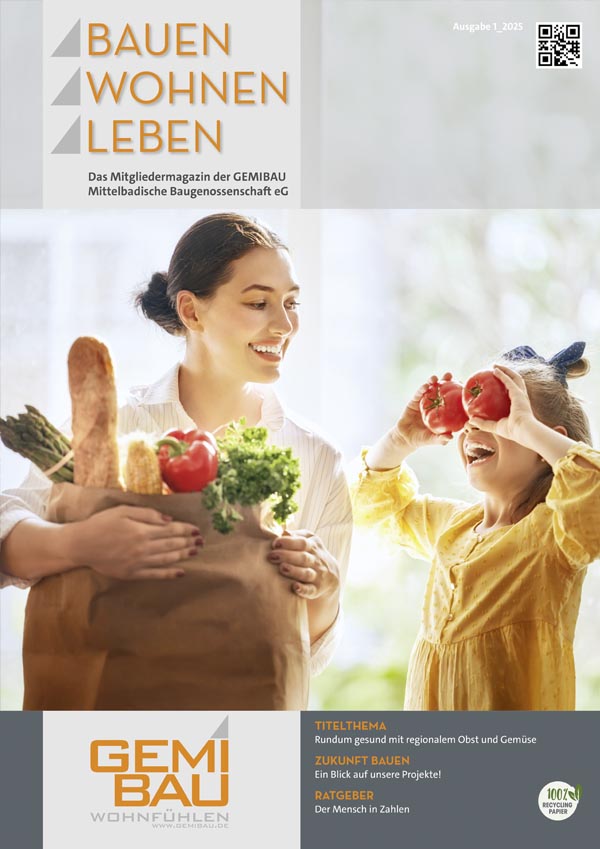 Bauen Wohnen Leben 1.2024 Mitgliedermagazin Gemibau